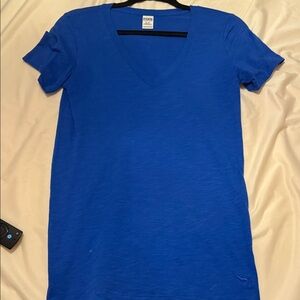 Victoria's Secret Blue V-Neck Short Sleeve Tee